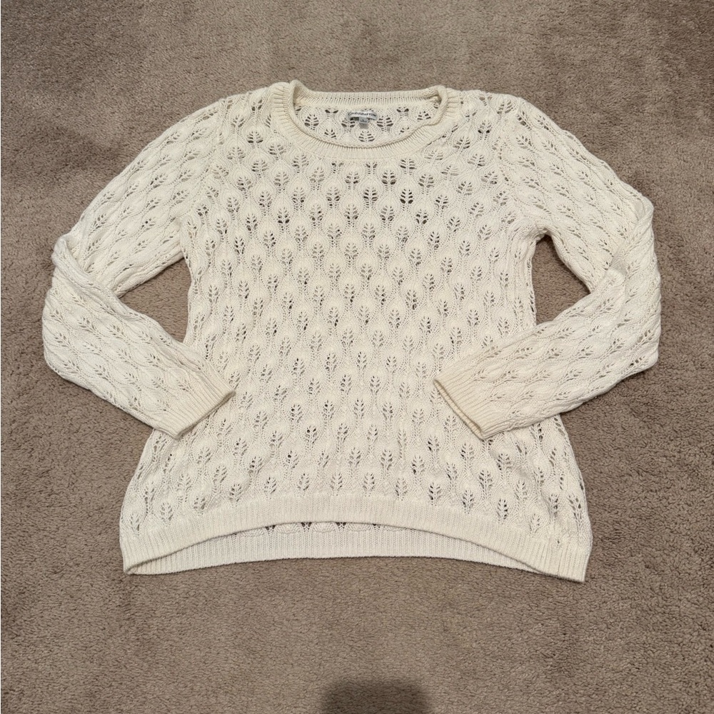 Croft & Barrow Open knit cotton sweater